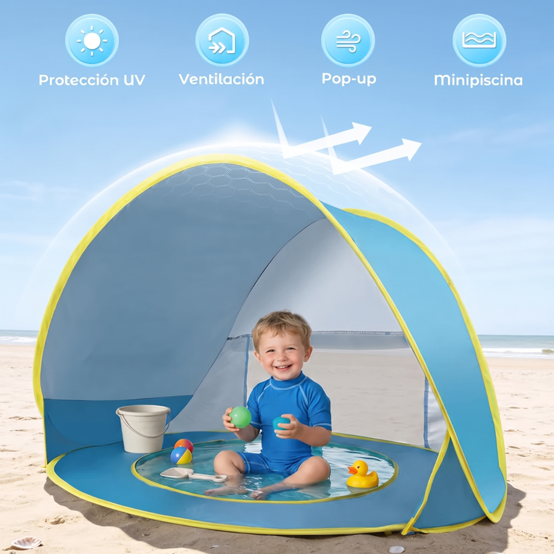 Carpa con piscina para playa